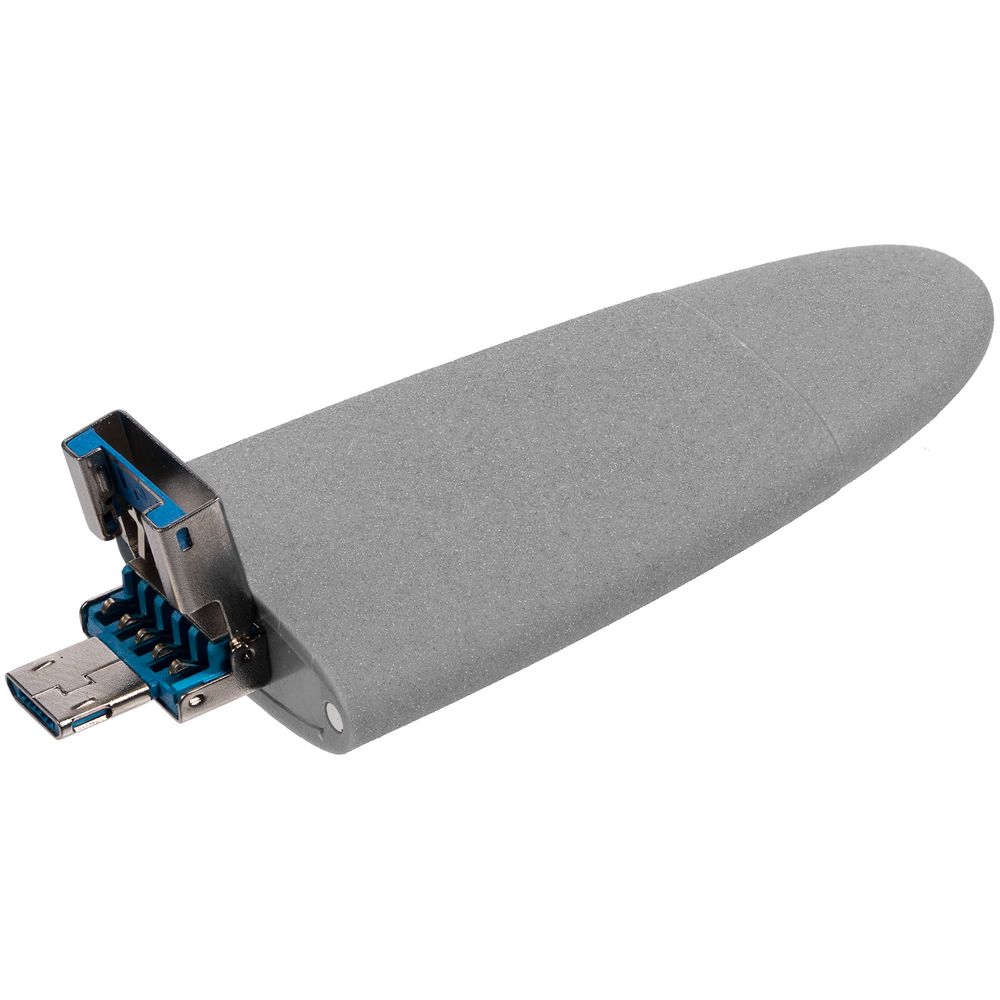 Флешка Pebble Universal, USB 3.0, серая