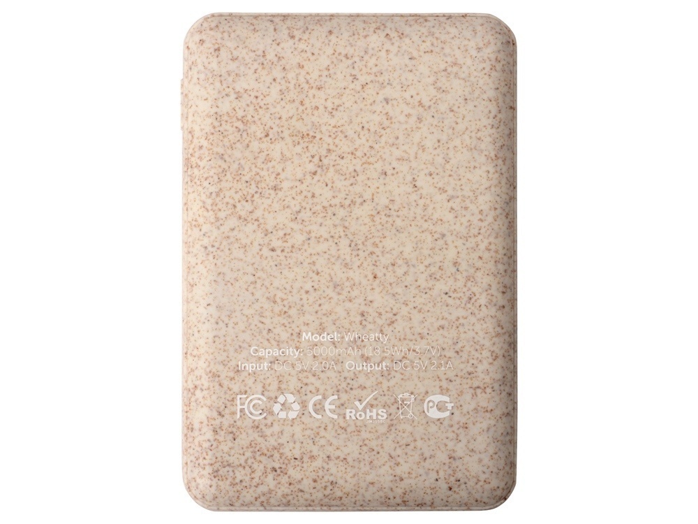 Внешний аккумулятор Wheatty из пшеничной соломы, 5000 mAh