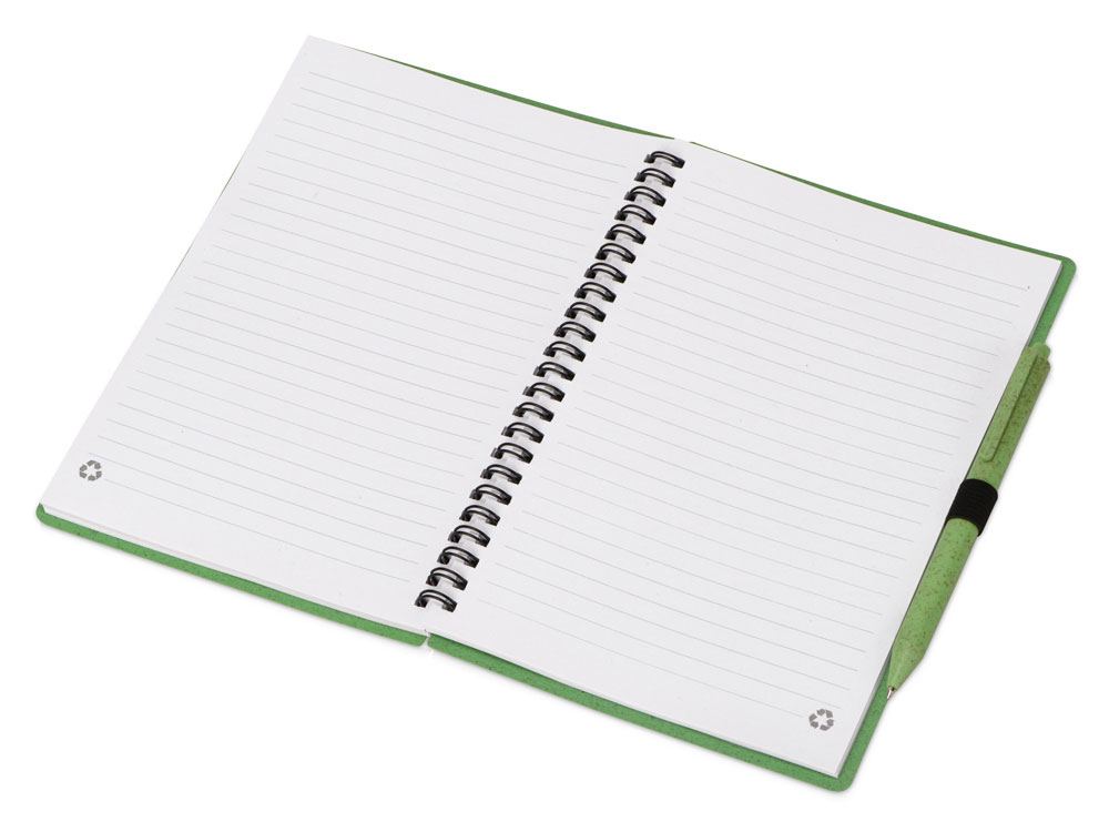 Блокнот А5 Toledo M с обложкой из пшеницы и пластика и шариковой ручкой