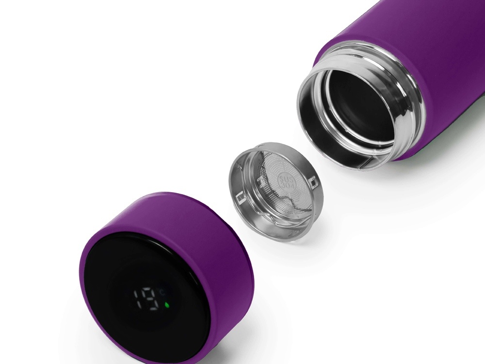 Термос MARK LED, soft touch