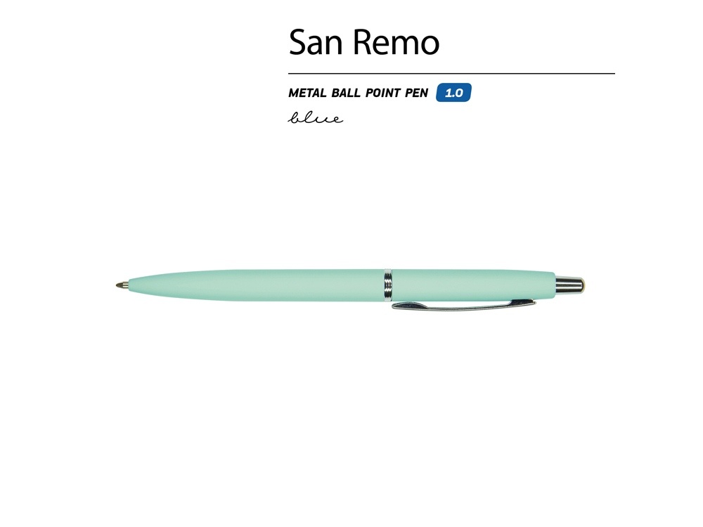 Ручка металлическая шариковая San Remo, софт-тач