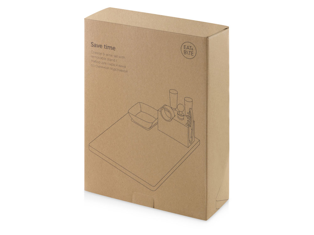 Набор для сыра и вина со съемной подставкой Save time
