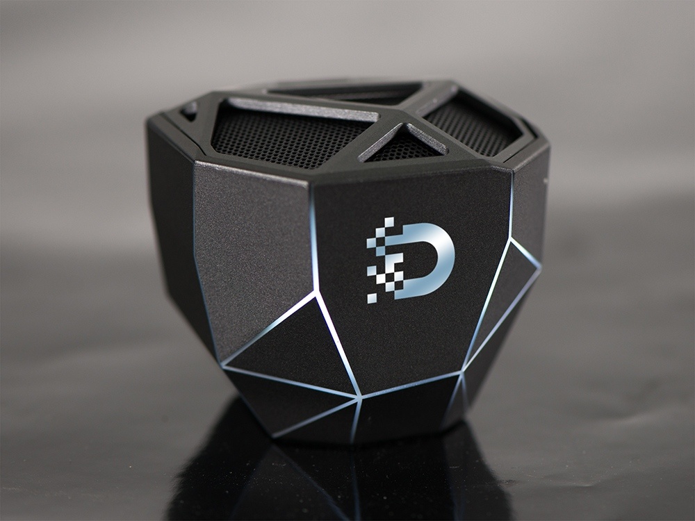 Портативная колонка Geo, синяя подсветка