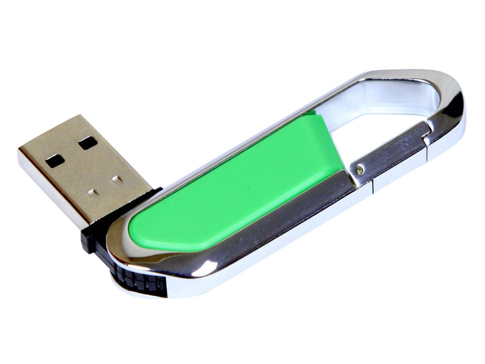 Флеш-накопитель USB 2.0 объемом 8 ГБ в форме карабина