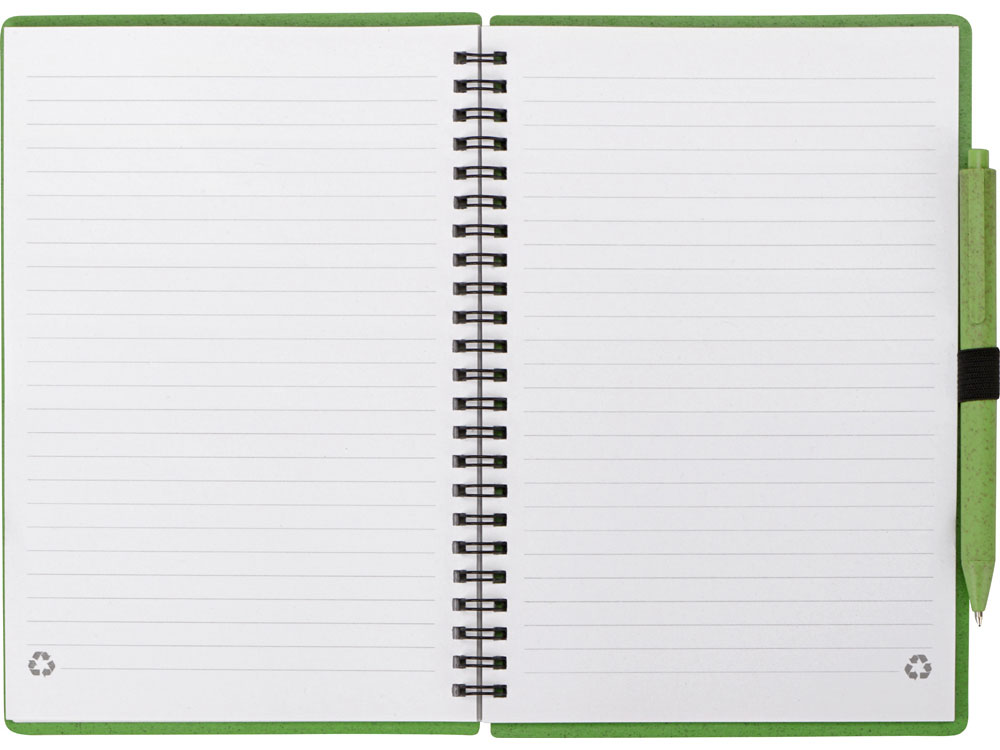 Блокнот А5 Toledo M с обложкой из пшеницы и пластика и шариковой ручкой