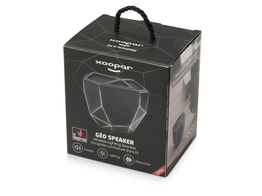 Портативная колонка Geo, синяя подсветка