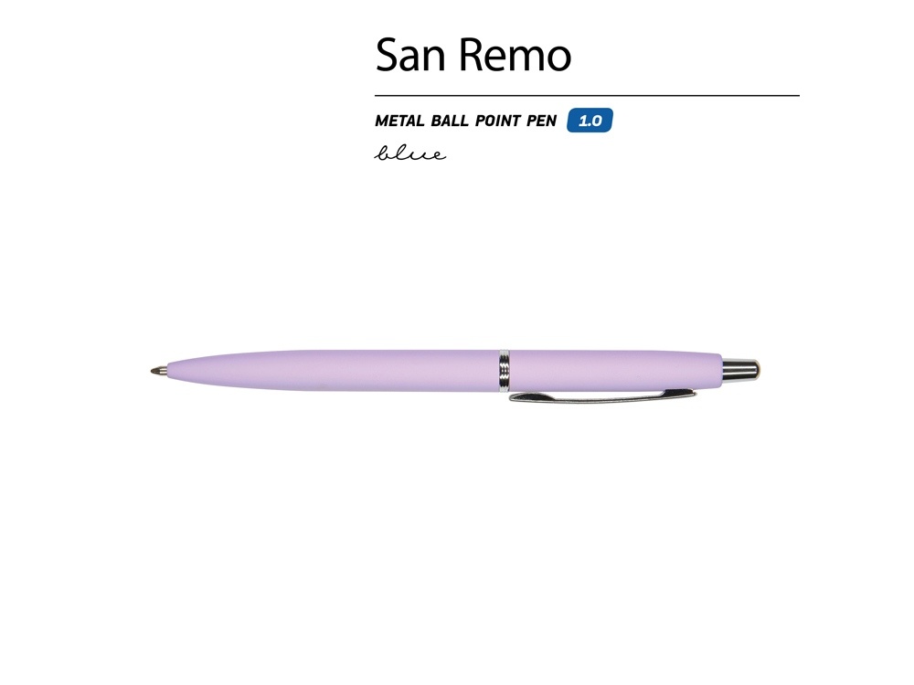 Ручка металлическая шариковая San Remo, софт-тач