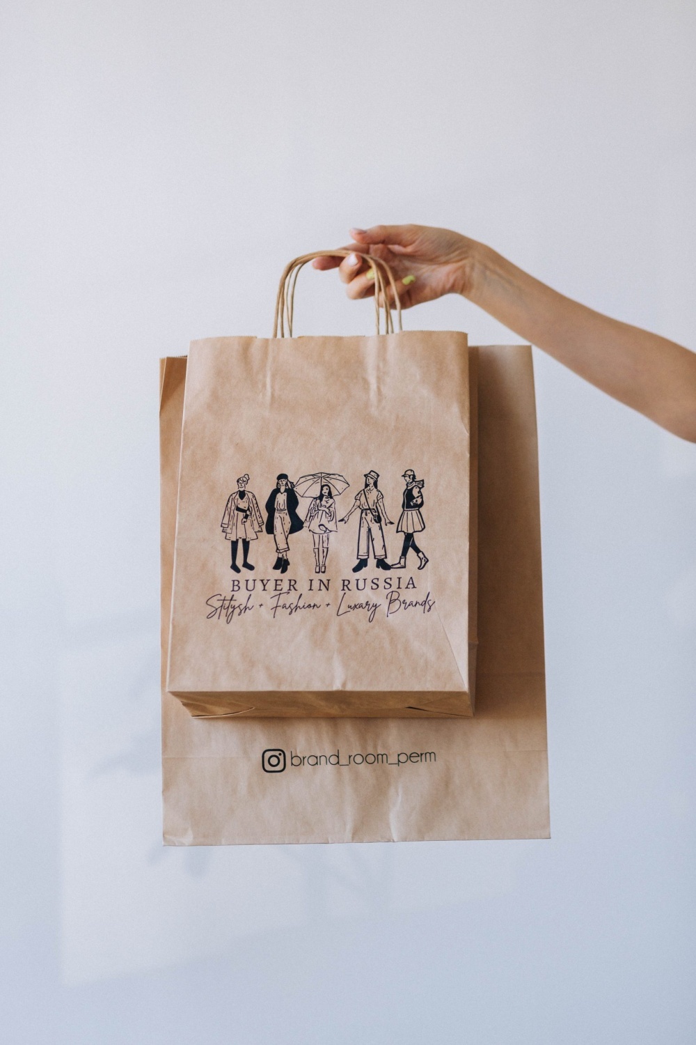 Крафт пакет, крученые ручки, 45*15*35 см (ш*г*в), крафт бурый 90 гр.