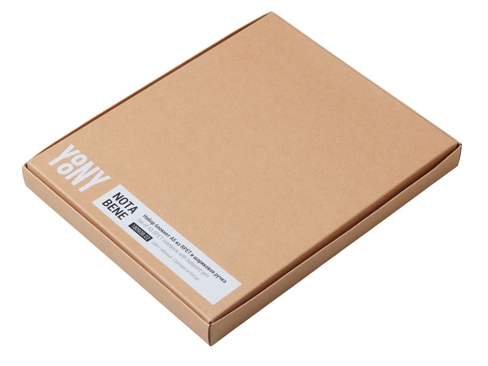 Блокнот А5 NotaBene с металлической шариковой ручкой и подставкой для телефона