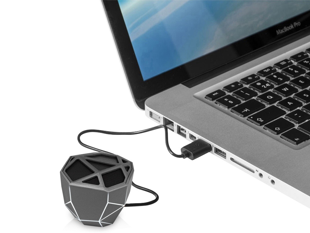 Портативная колонка Geo, синяя подсветка